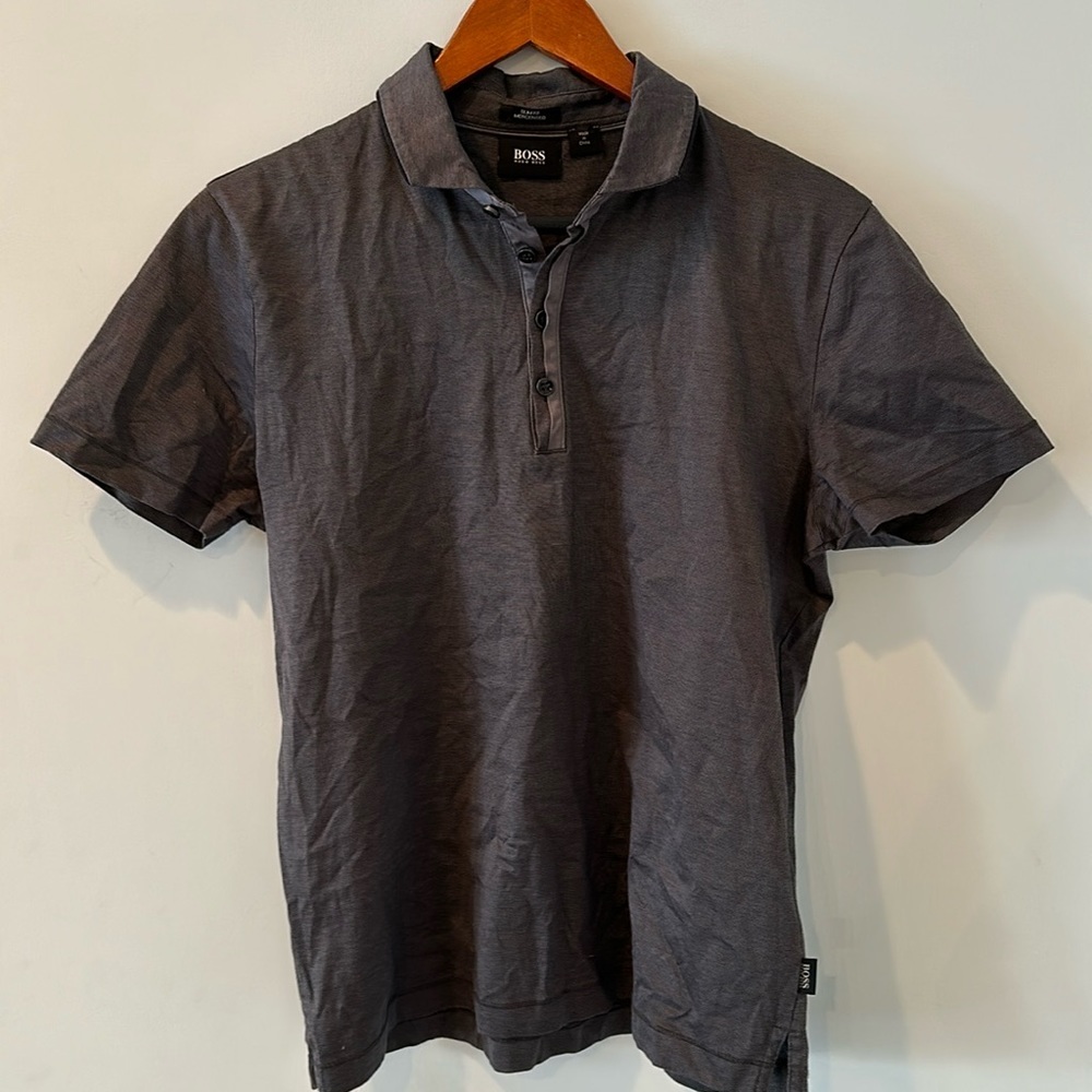 Hugo Boss Men's Dark Charcoal Polo Shirt